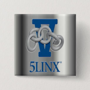 Chapa Cuadrada Pin de plata del logotipo 5LINX