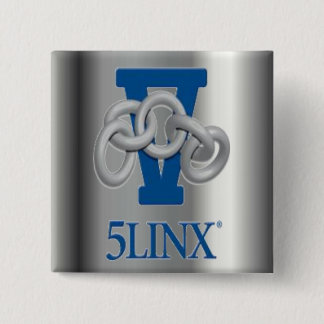 Chapa Cuadrada Pin de plata del logotipo 5LINX