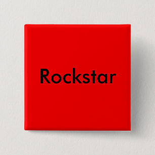 Chapa Cuadrada Pin de Rockstar