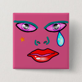 Chapa Cuadrada Pin de Rockstar Pop Art