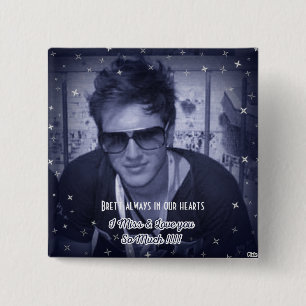 Chapa Cuadrada Pin de sensibilización sobre la epidemia de droga