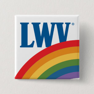 Chapa Cuadrada Pin del arco iris de LWV