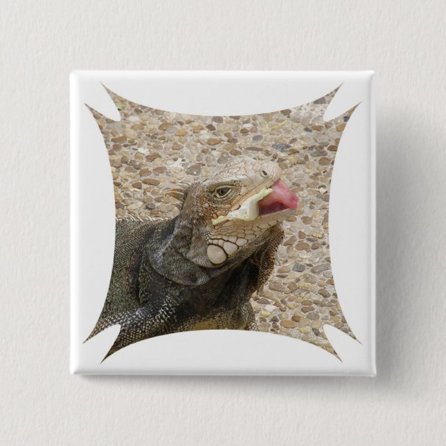 Chapa Cuadrada Pin del cuadrado de la lengua del lagarto (Anverso)