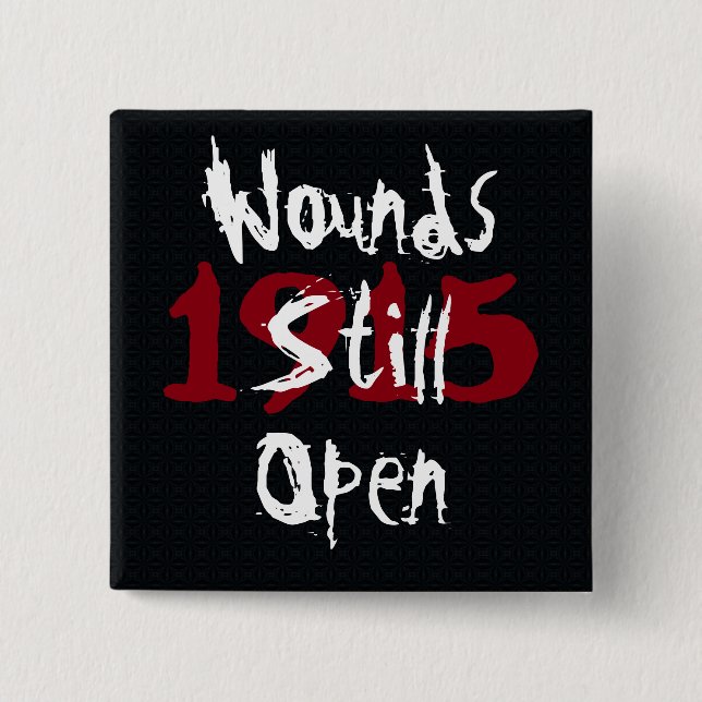 Chapa Cuadrada Pin del Genocidio Armenio (Anverso)