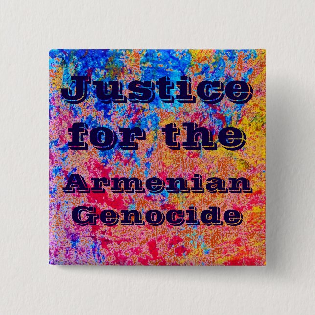 Chapa Cuadrada Pin del Genocidio Armenio (Anverso)