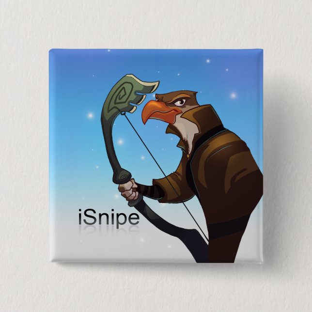 Chapa Cuadrada Pin del iSnipe de las leyendas del bolsillo (Anverso)