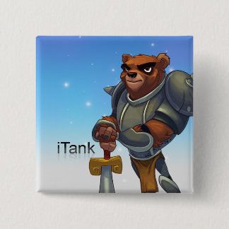 Chapa Cuadrada Pin del iTank de las leyendas del bolsillo