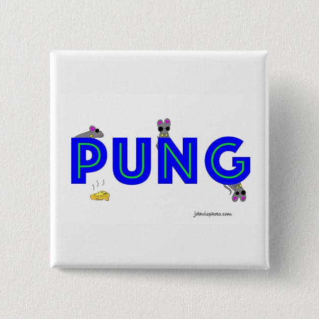 Chapa Cuadrada Pin del Mah Jongg Pung (Anverso)