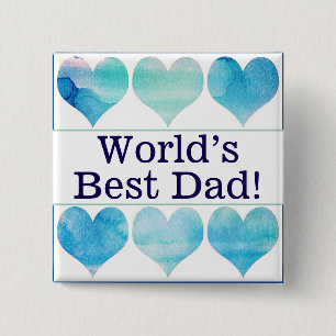 Chapa Cuadrada Pin del mejor papá del mundo