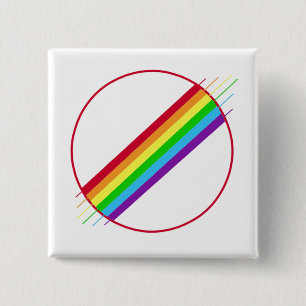 Chapa Cuadrada Pin del orgullo gay