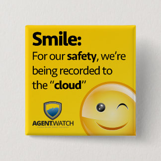 Chapa Cuadrada Pin del reloj del agente