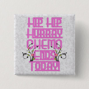 Chapa Cuadrada Pin del superviviente de Chemo del cáncer