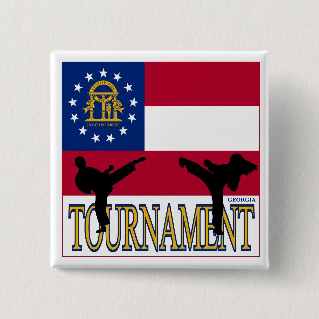 Chapa Cuadrada Pin del torneo de Georgia (Anverso)