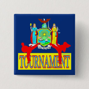 Chapa Cuadrada Pin del torneo de Nueva York