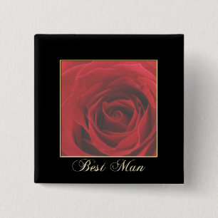 Chapa Cuadrada Pin elegante del hombre del rosa rojo del KRW