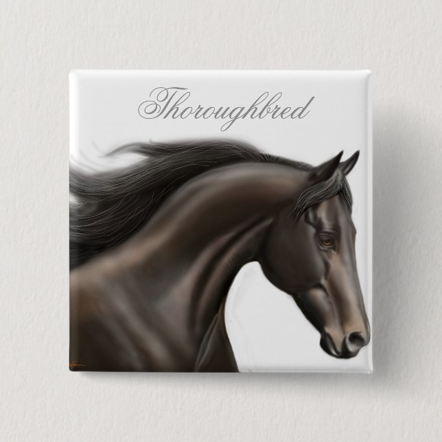 Chapa Cuadrada Pin excelente del caballo (Anverso)