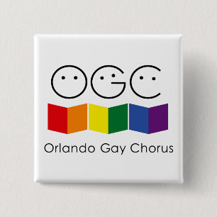 Chapa Cuadrada Pin gay del cuadrado del estribillo de Orlando