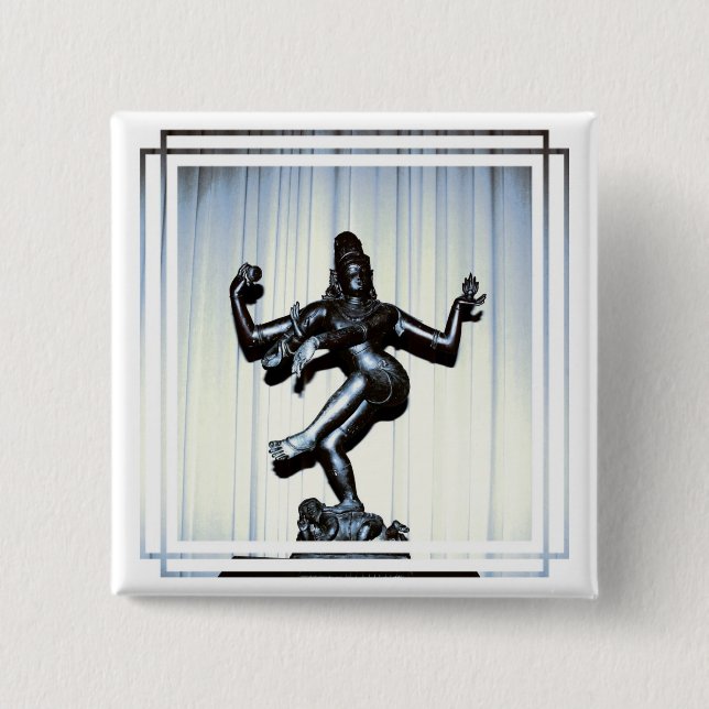 Chapa Cuadrada Pin hindú de Shiva (Anverso)