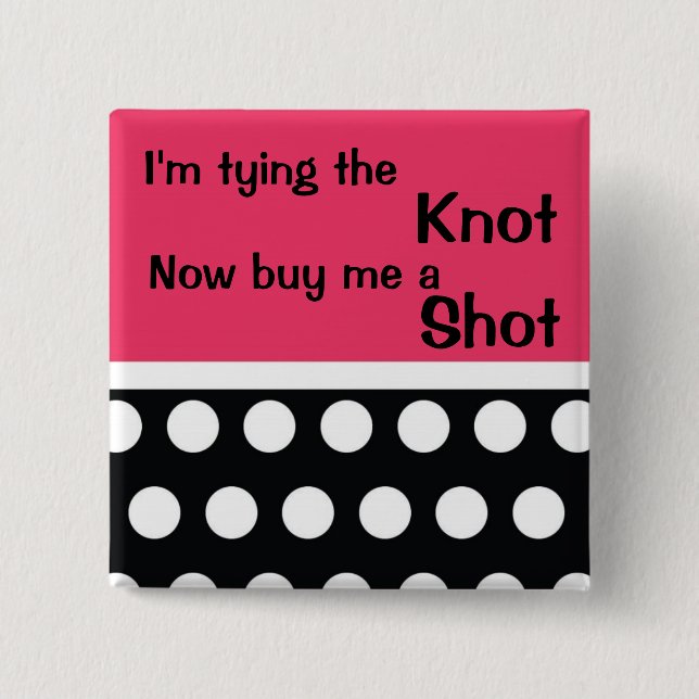 Chapa Cuadrada Pin lindo de Bachlorette (Anverso)