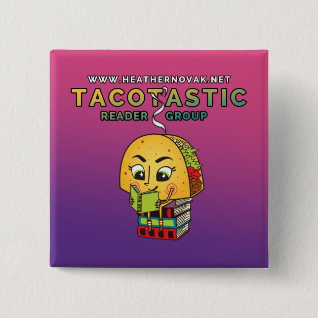 Chapa Cuadrada ¡Pin oficial del lector de Novak del brezo! (Anverso)