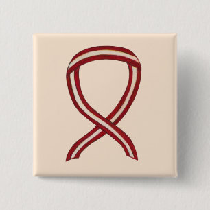 Chapa Cuadrada Pin Personalizado de conciencia sobre Borgoña y Ci