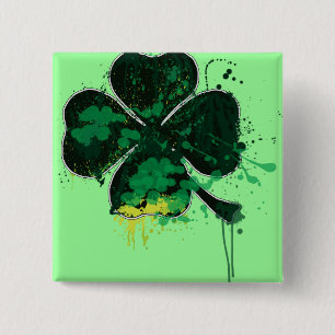 CHAPA CUADRADA PIN PINTADO DEL TRÉBOL