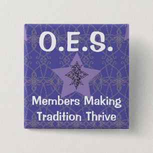 Chapa Cuadrada Pin púrpura de la estrella del este