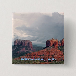 Chapa Cuadrada Pin rojo de la roca de Sedona