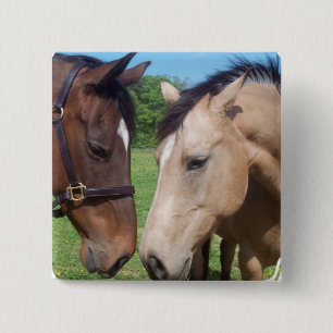 Chapa Cuadrada Pin romántico del cuadrado del caballo