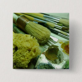 Chapa Cuadrada Pinceles y pintura