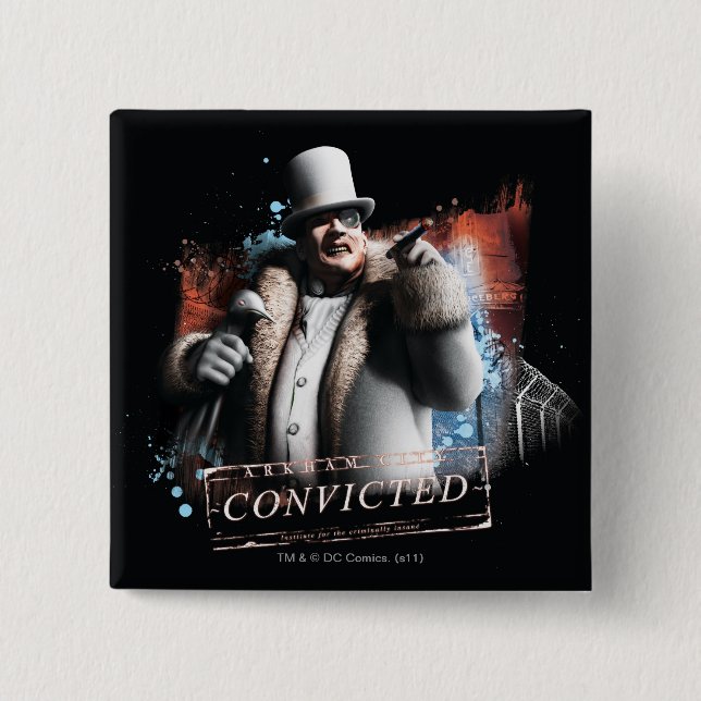 Chapa Cuadrada Pingüino - Condenado (Anverso)