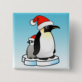 Chapa Cuadrada Pingüino de emperador de Santa
