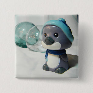 Chapa Cuadrada Pingüino púrpura I