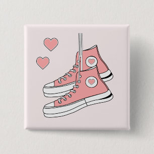 Chapa Cuadrada Pink Girly Sneakers