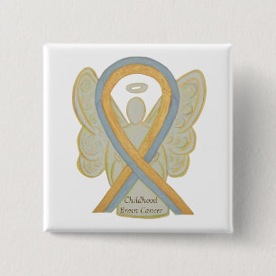 Chapa Cuadrada Pins de cinta de la sensibilidad de ángel del cánc