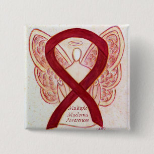 Chapa Cuadrada Pins de cinta para la toma de conciencia del ángel