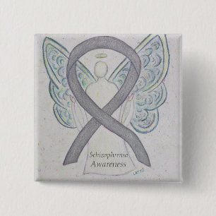 Chapa Cuadrada Pins de Personalizado Angel Cinta de Concienciaci