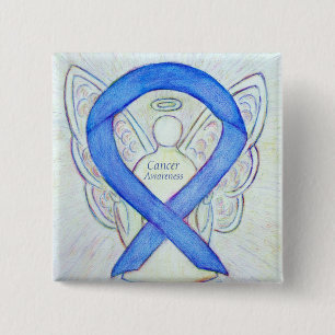 Chapa Cuadrada Pins de Personalizado de ángel de cinta violeta pa