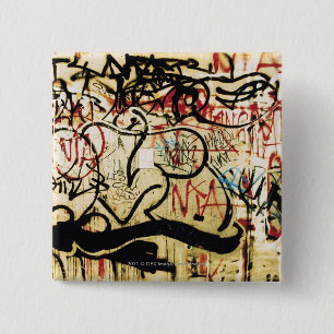 Chapa Cuadrada Pintada en una pared