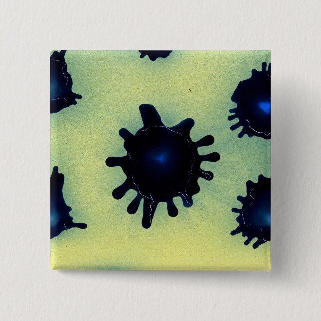 Chapa Cuadrada Pintar bandeja en azul (Anverso)