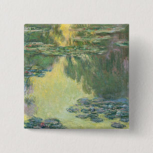Chapa Cuadrada Pintura clásica Claude Monet, Waterlilies (1907)
