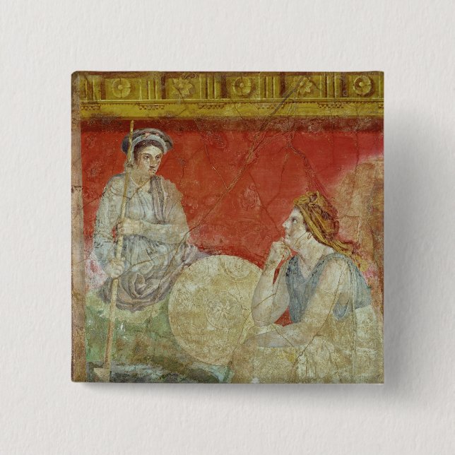 Chapa Cuadrada Pintura del chalet Boscoreale (Anverso)