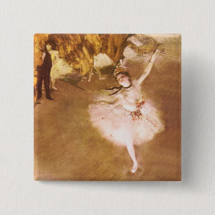 Chapa Cuadrada Pintura estelar de bailarina de ballet Degas