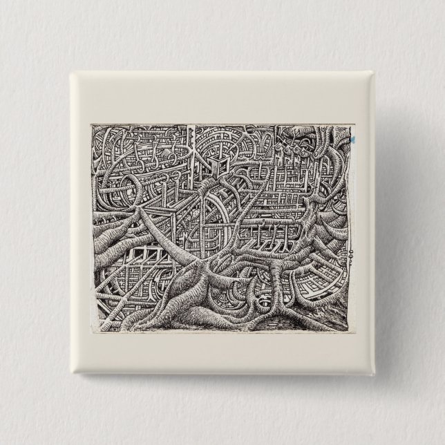 Chapa Cuadrada Pipescape de Brian Benson (Anverso)