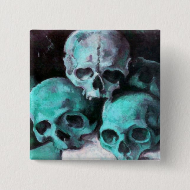Chapa Cuadrada Pirámide de las calaveras después de Cezanne (Anverso)