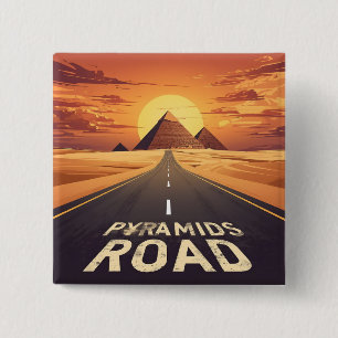 Chapa Cuadrada Pirámides de la carretera al atardecer Arte de via
