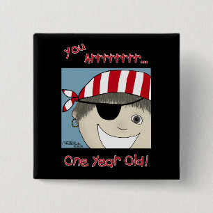 Chapa Cuadrada Pirate Boy de un año