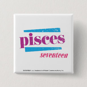 Chapa Cuadrada Piscis púrpuras