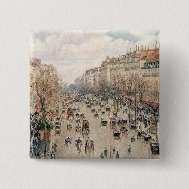 Chapa Cuadrada Pissarro - Boulevard Montmartre, tarde del sol (Anverso)