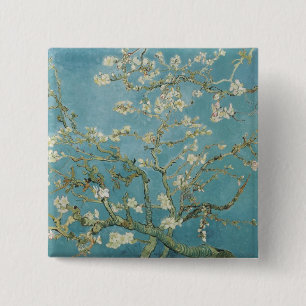 Chapa Cuadrada PixDezines Van Gogh Flor de Almendro en Saint-Rémy
